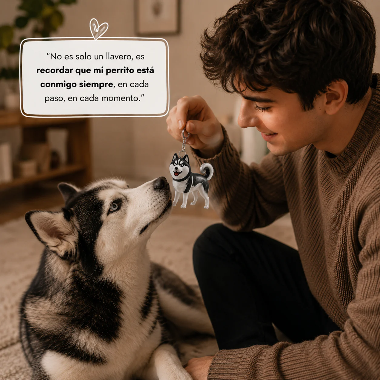 Llavero Recuerdo de Mascota – Guarda el Pelito de tu Perro para Siempre