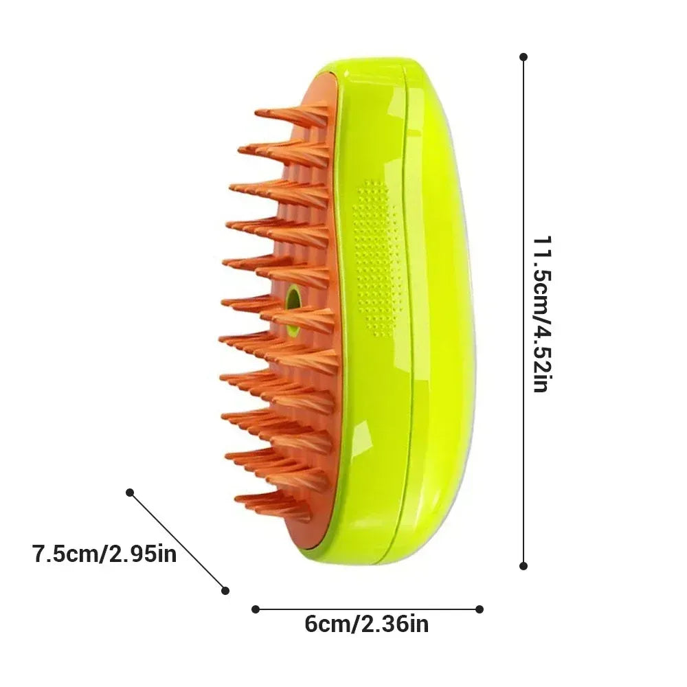 Cepillo de Vapor 3 en 1 para Perro y Gato – Cepillado y Masaje sin Enredos