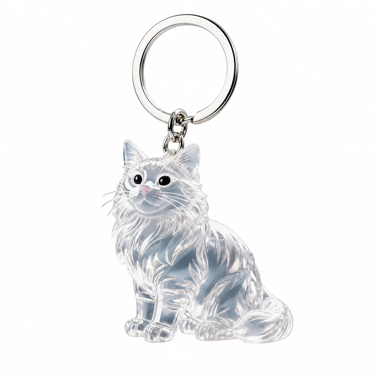 Llavero Recuerdo de Mascota – Guarda el Pelito de tu Gato para Siempre
