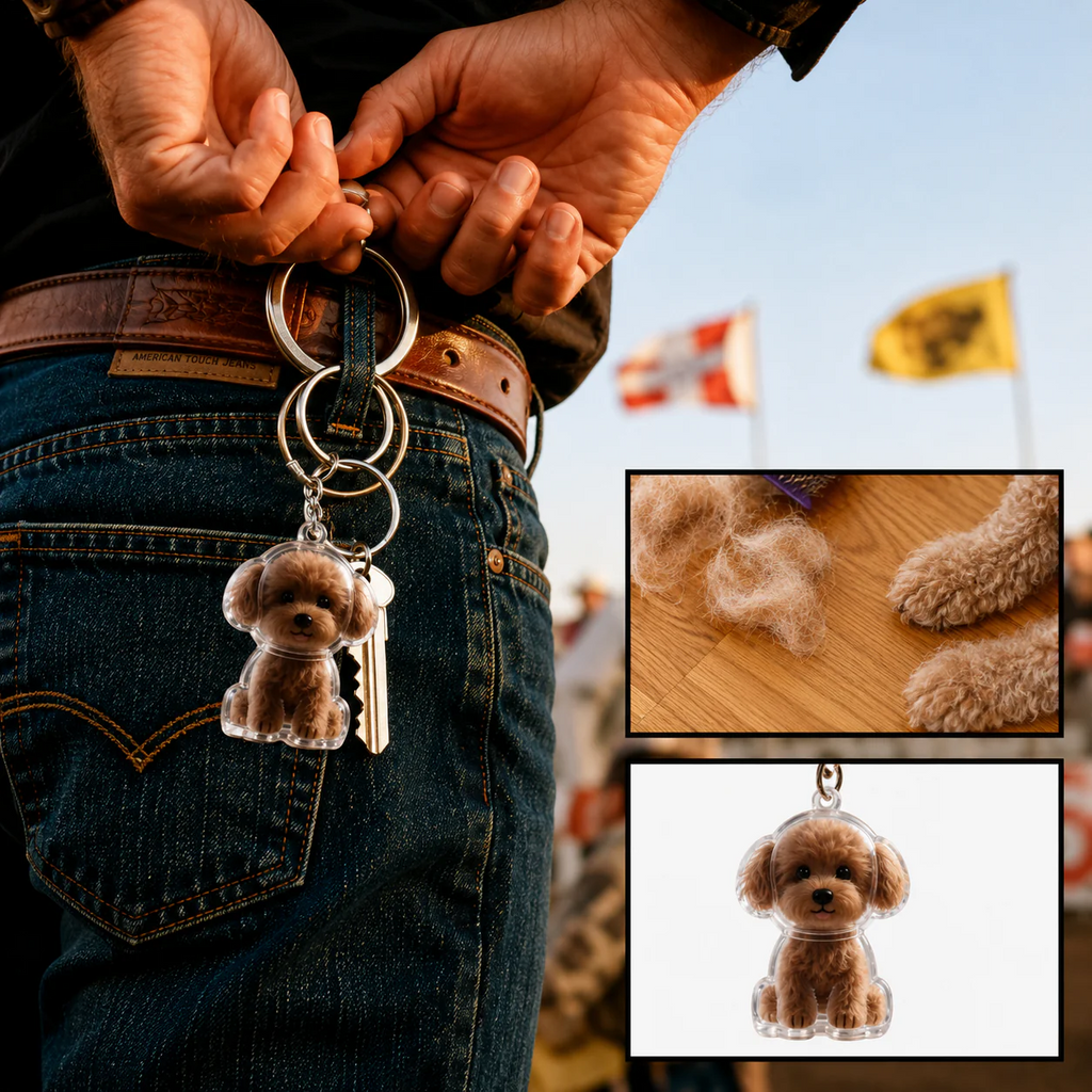 Llavero Recuerdo de Mascota – Guarda el Pelito de tu Perro para Siempre