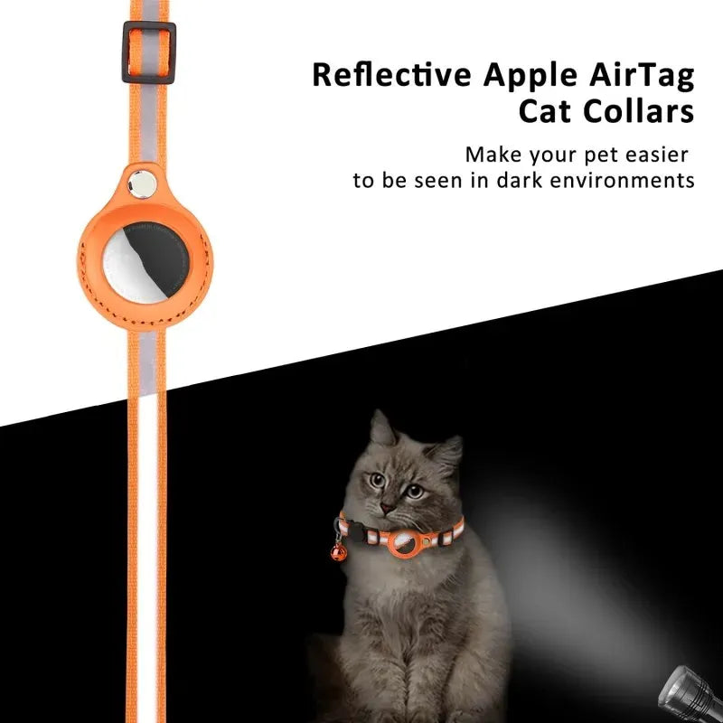 Funda Reflectante para AirTag – Collar Protector Localizador para Perro y Gato
