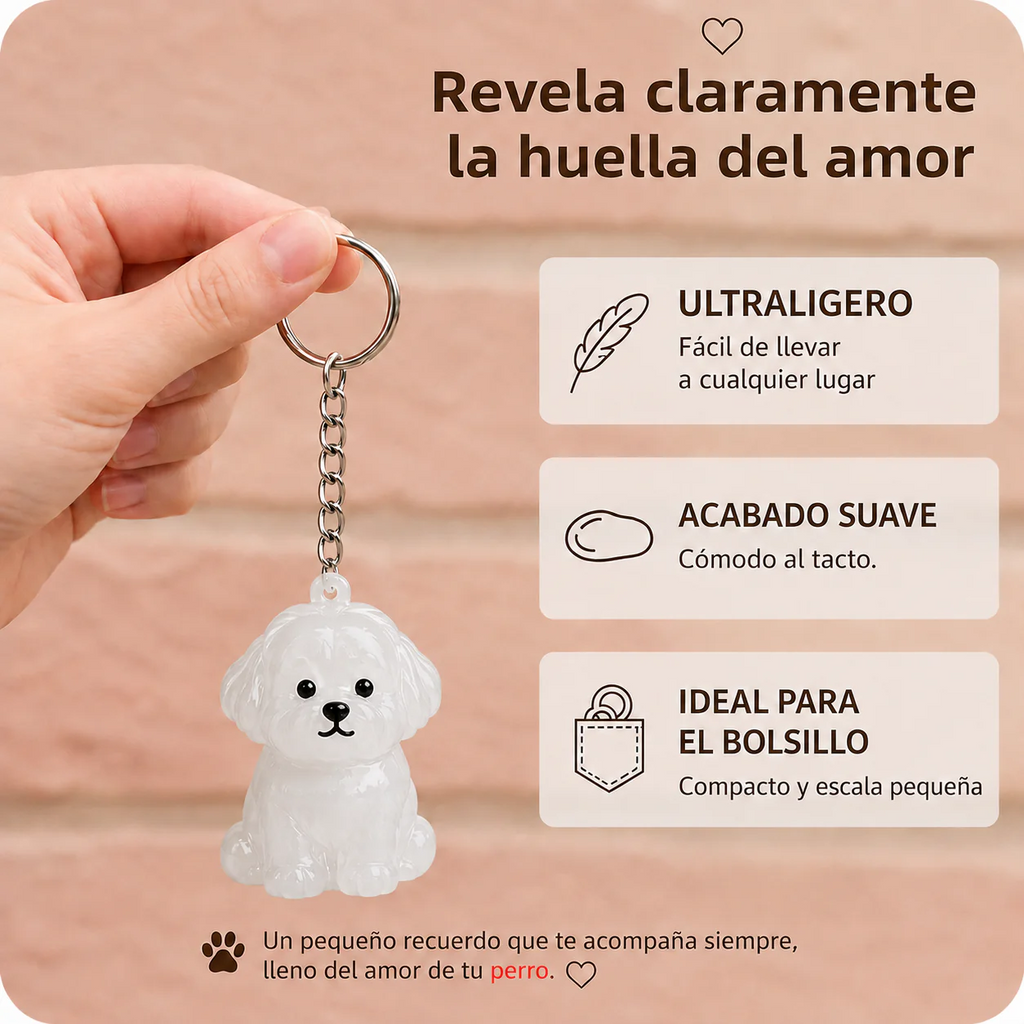 Llavero Recuerdo de Mascota – Guarda el Pelito de tu Perro para Siempre