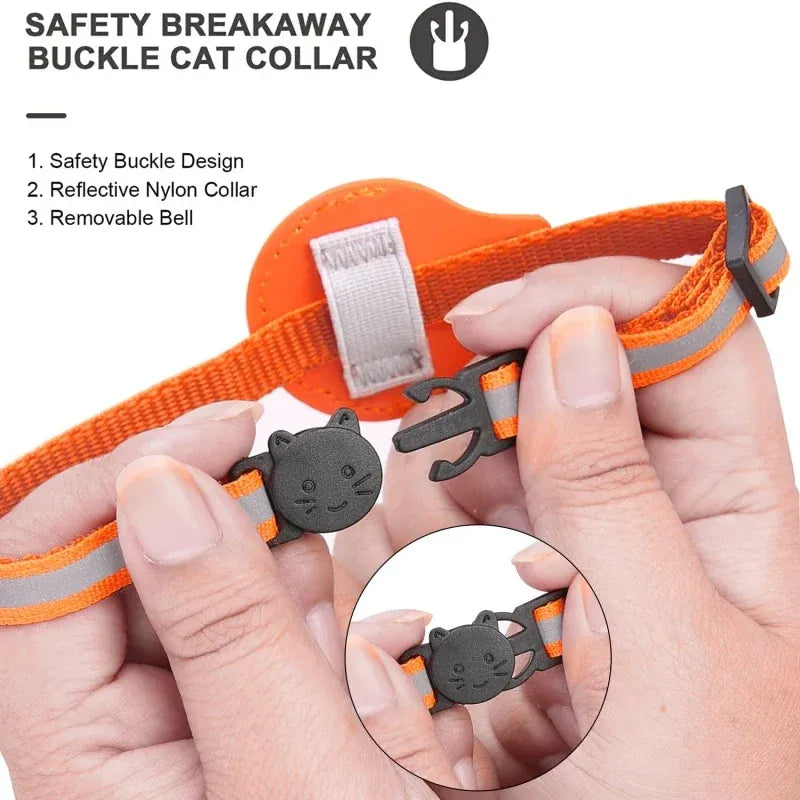 Funda Reflectante para AirTag – Collar Protector Localizador para Perro y Gato