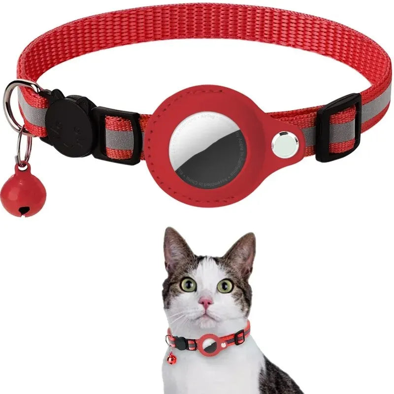 Funda Reflectante para AirTag – Collar Protector Localizador para Perro y Gato
