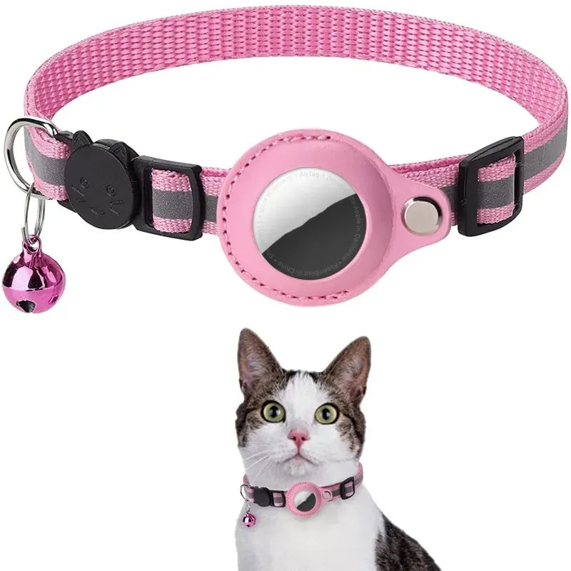 Funda Reflectante para AirTag – Collar Protector Localizador para Perro y Gato