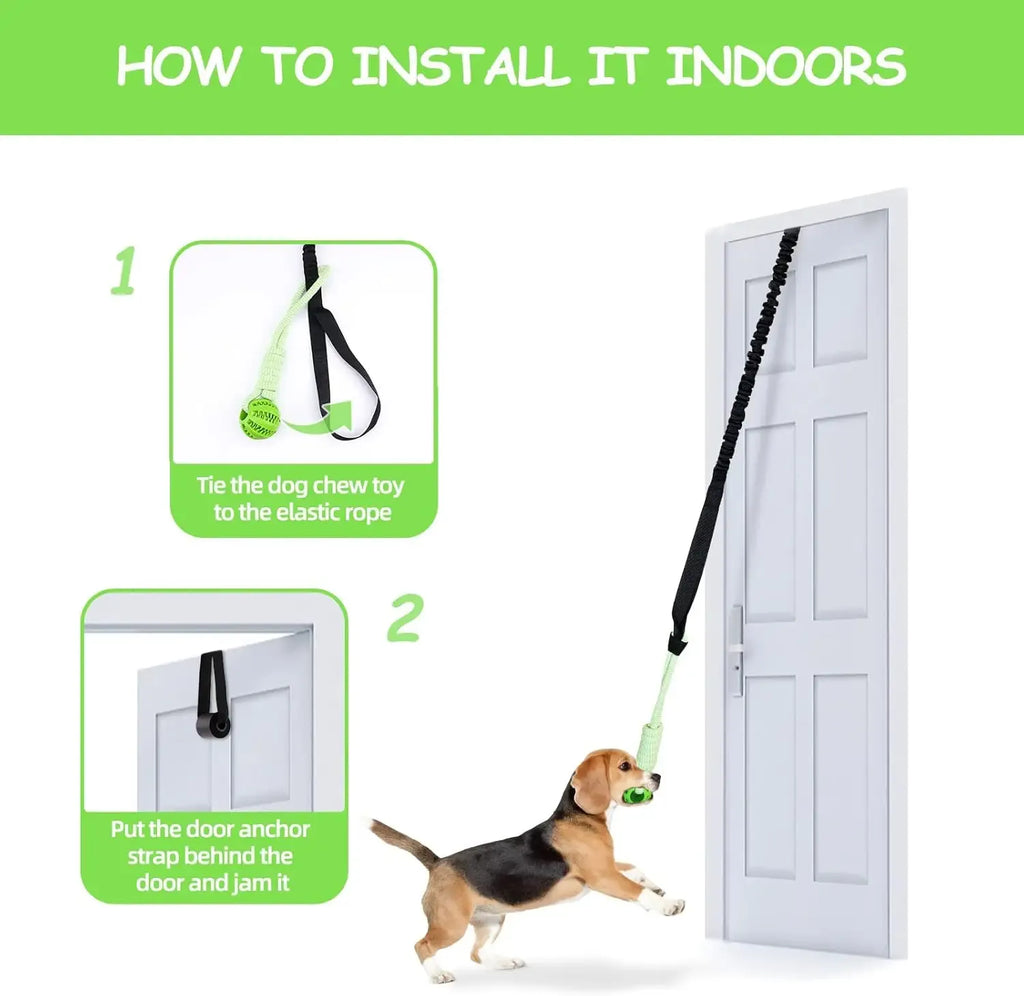 Cuerda Bungee Colgante para Perro – Juguete de Tira y Afloja Interactivo