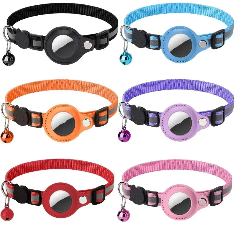 Funda Reflectante para AirTag – Collar Protector Localizador para Perro y Gato