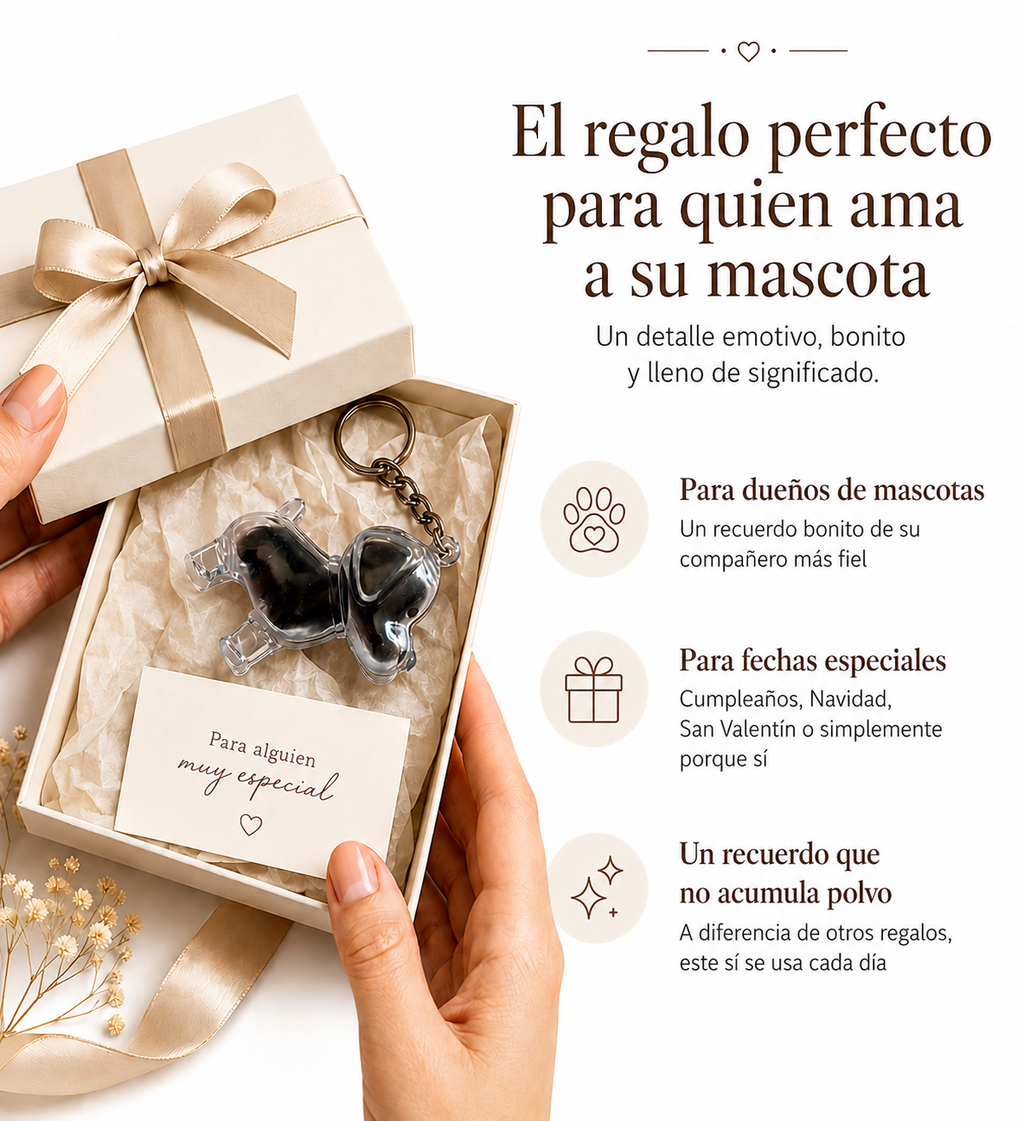 Llavero Recuerdo de Mascota – Guarda el Pelito de tu Perro para Siempre